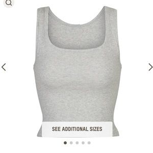 SKIMS Cotton Rib Tank Gray XXS